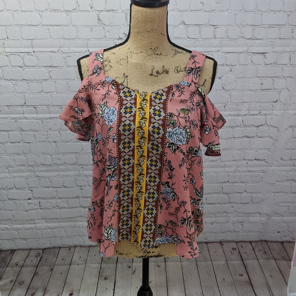 Dina Be Cold Shoulder Shirt Small - Picture 3 of 7